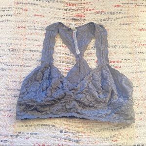 Free People Fall Frost Galloon Lace Bralette Medium NWOT
